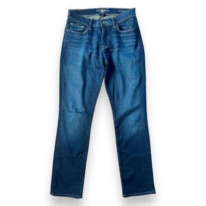 Lucky Brand Sofia Straight Ankle Jeans Medium Dark Wash Stretch Low Rise